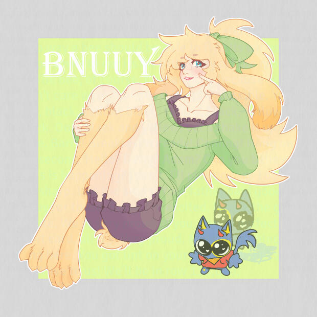 Bunny!Viro (coloured lineart with rendering)
