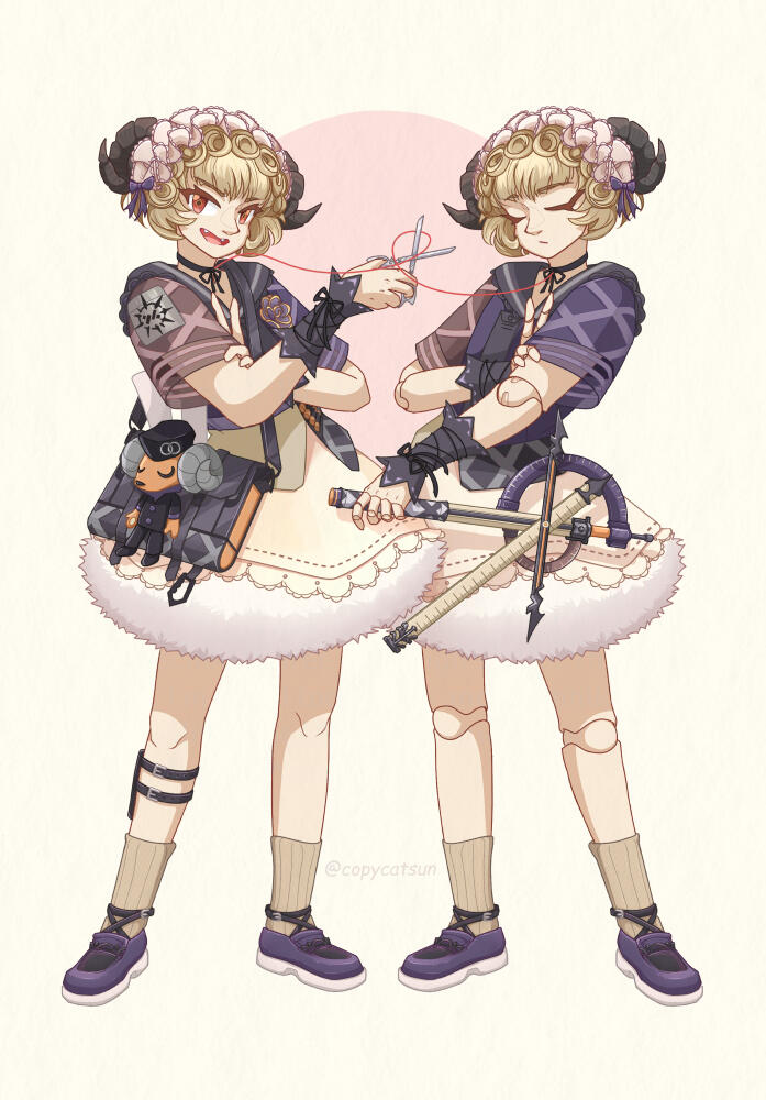Bena and Annie (coloured lineart with full rendering and props - ~€184)